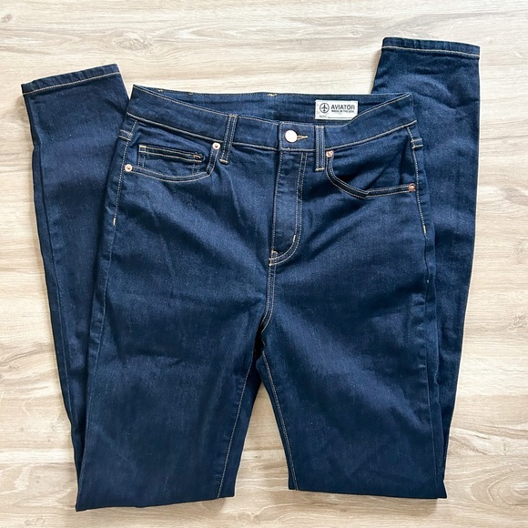 Aviator Jeans Made In Usa Aviator Best Travel Jeans Skinny Fit Midrise Dark Indigo Poshmark